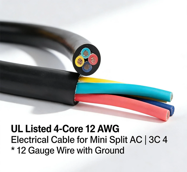 BBS 14 AWG 4-Core Shielded Electrical Cable for Inverter AC Signal Sync (100m Roll)