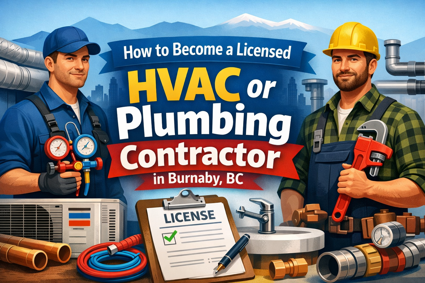 How to Become a Licensed HVAC or Plumbing Contractor in Burnaby, BC — and Choose the Right Building Materials Supplier