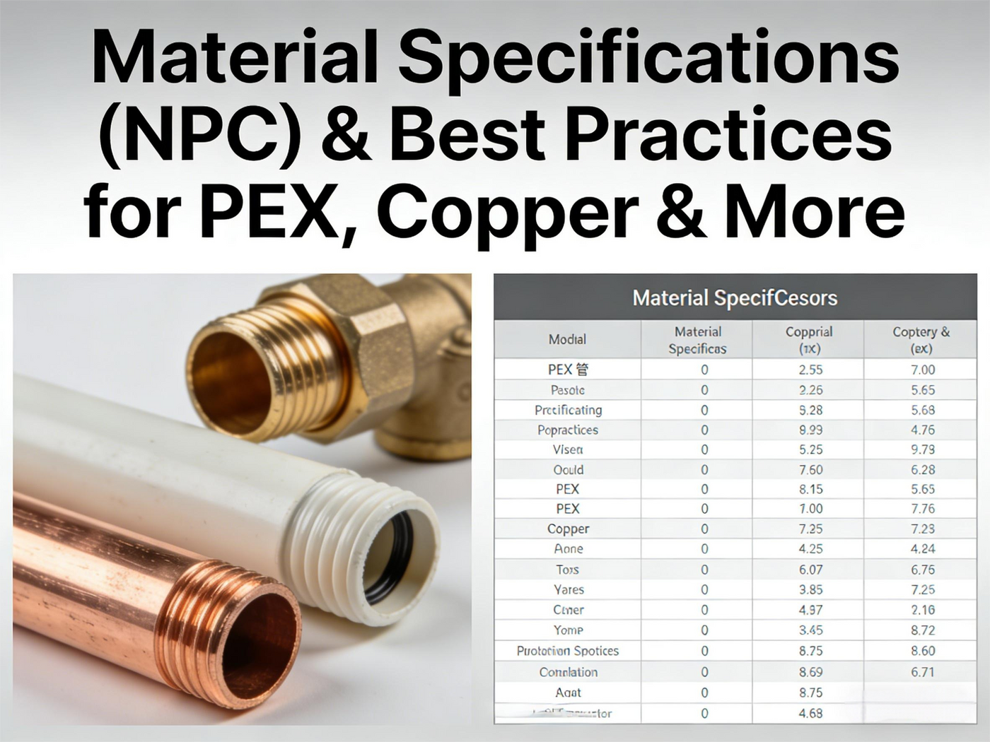 Navigating Canadian Water Systems: A Comprehensive Guide to Material Specifications (NPC) and Best Practices for PEX, Copper & More