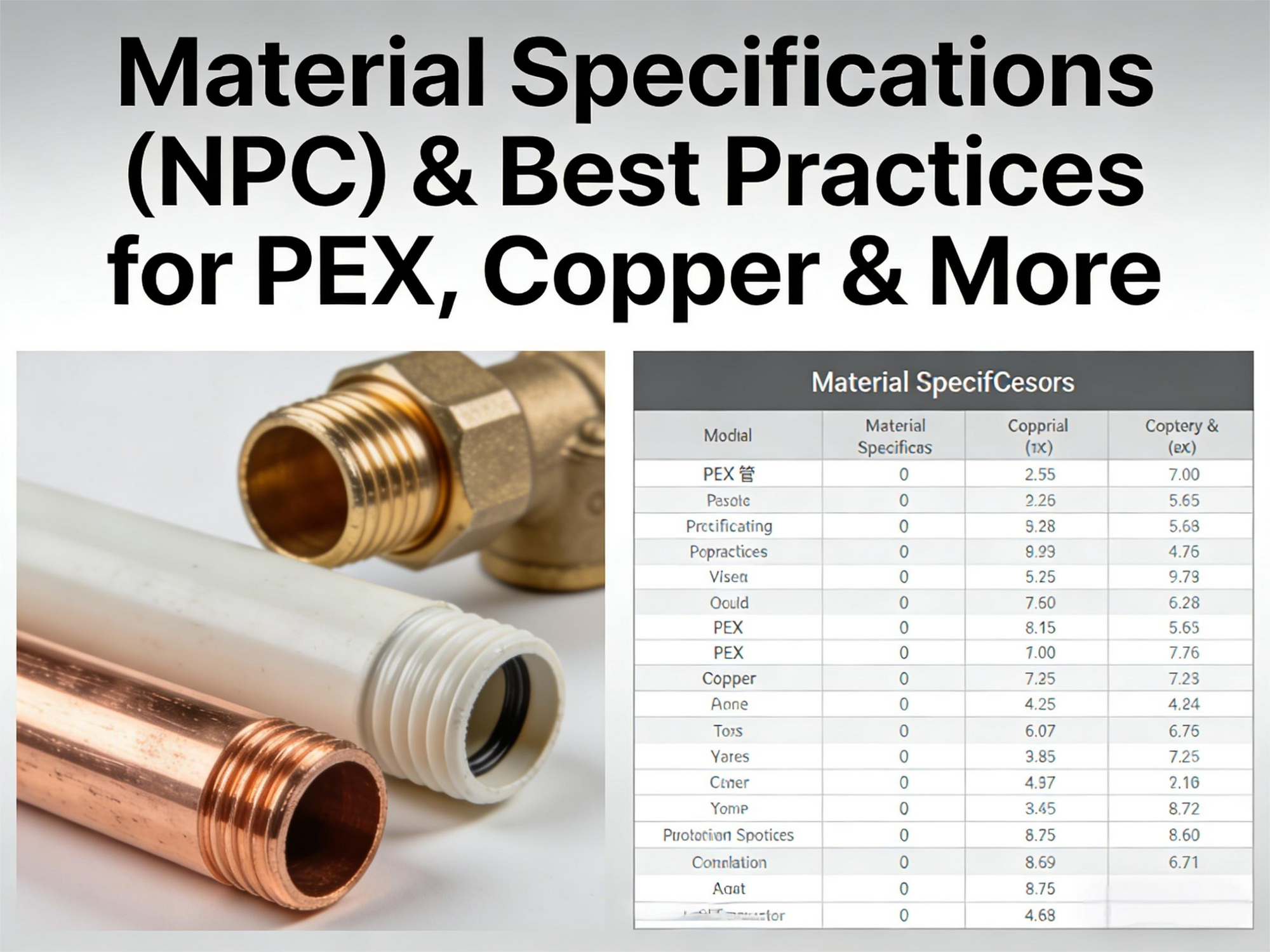 Navigating Canadian Water Systems: A Comprehensive Guide to Material Specifications (NPC) and Best Practices for PEX, Copper & More