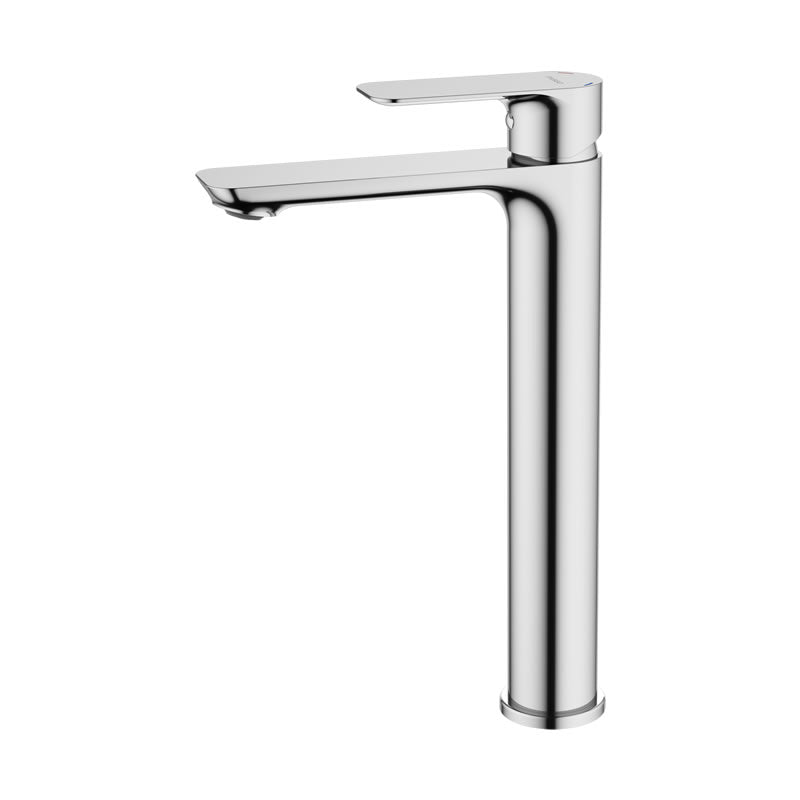 BBS 14801HLQT Polished Chrome High Arc Vessel Sink Bathroom Faucet side view