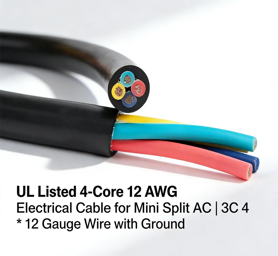 BBS 14 AWG 4-Core Shielded Electrical Cable for Inverter AC Signal Sync (100m Roll) - British Building Supplies Ltd