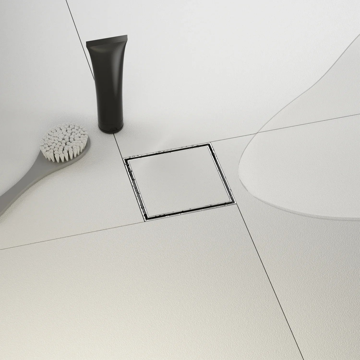 quare shower floor drain 304 stainless steel anti clog high flow