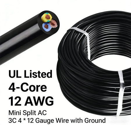 2 AWG 4-Core Electrical Cable for Mini Split AC and Heat Pump Installation