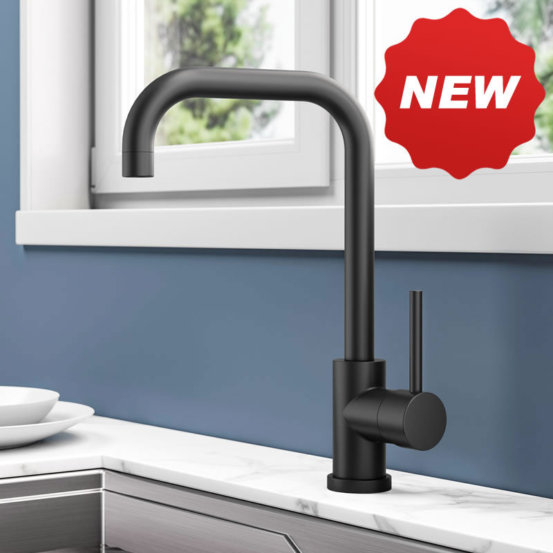 BBS 3305BQT Lead-Free Solid Brass Single Handle Kitchen Faucet in Polished Chrome