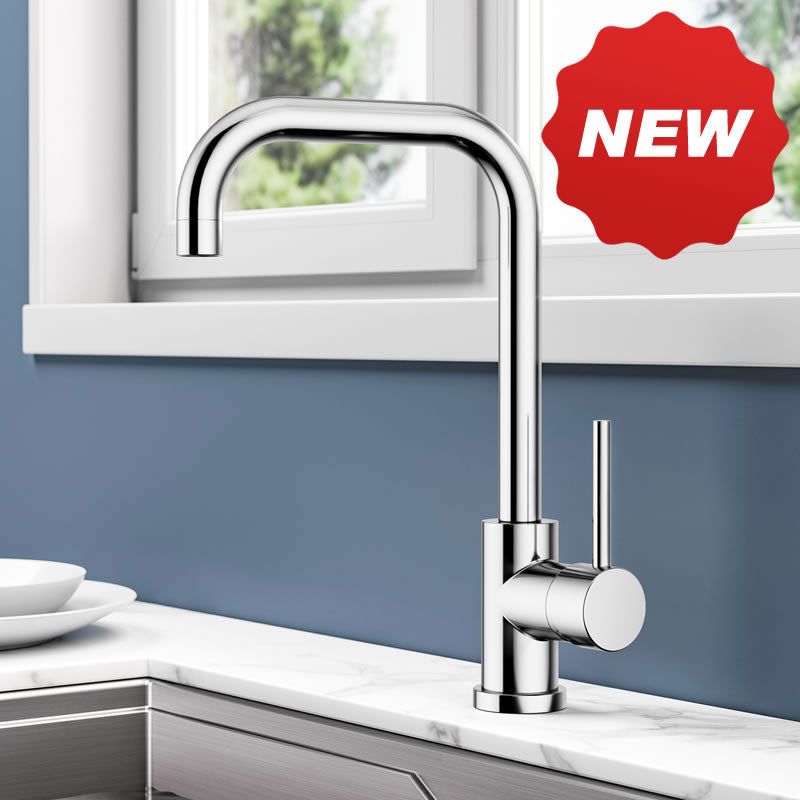 BBS 3305BQT Lead-Free Solid Brass Single Handle Kitchen Faucet in Polished Chrome - British Building Supplies Ltd
