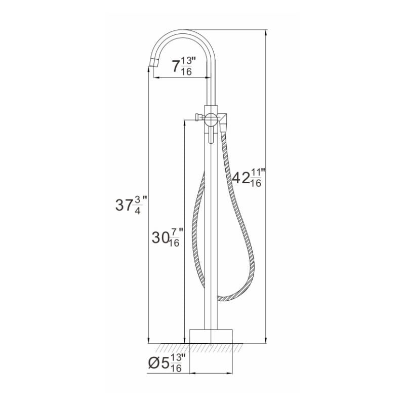 cUPC certified floor mount bathtub faucet assembly for luxury Canadian residential projects