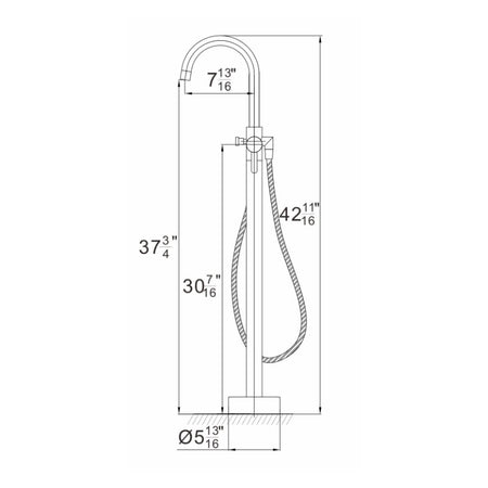 cUPC certified floor mount bathtub faucet assembly for luxury Canadian residential projects
