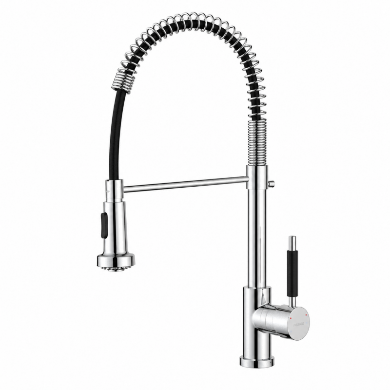 Dual-function matte black sprayer head with 60 inch hose and lead-free solid brass body