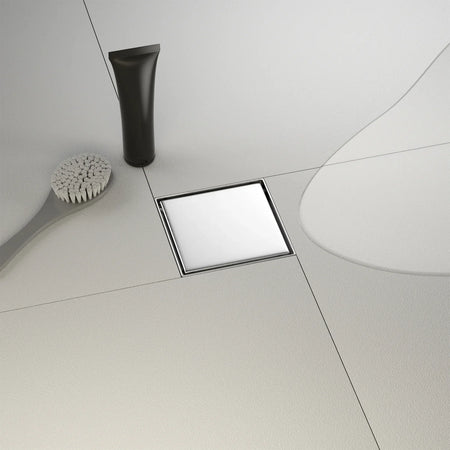 square floor drain with adjustable feet and filter screen