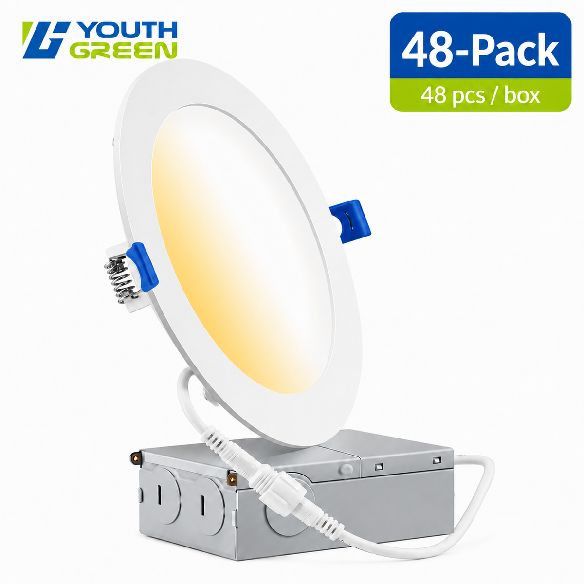 BBS 4 inch LED recessed downlight 5CCT selectable ETL certified 48-pack