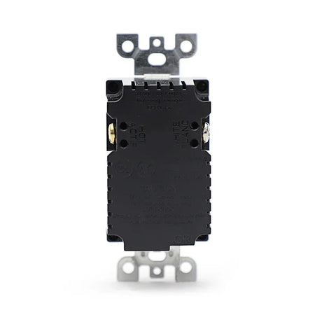Rear technical view of BBS USB Receptacle featuring UL Listed safety certification stamp and high-heat resistant housing