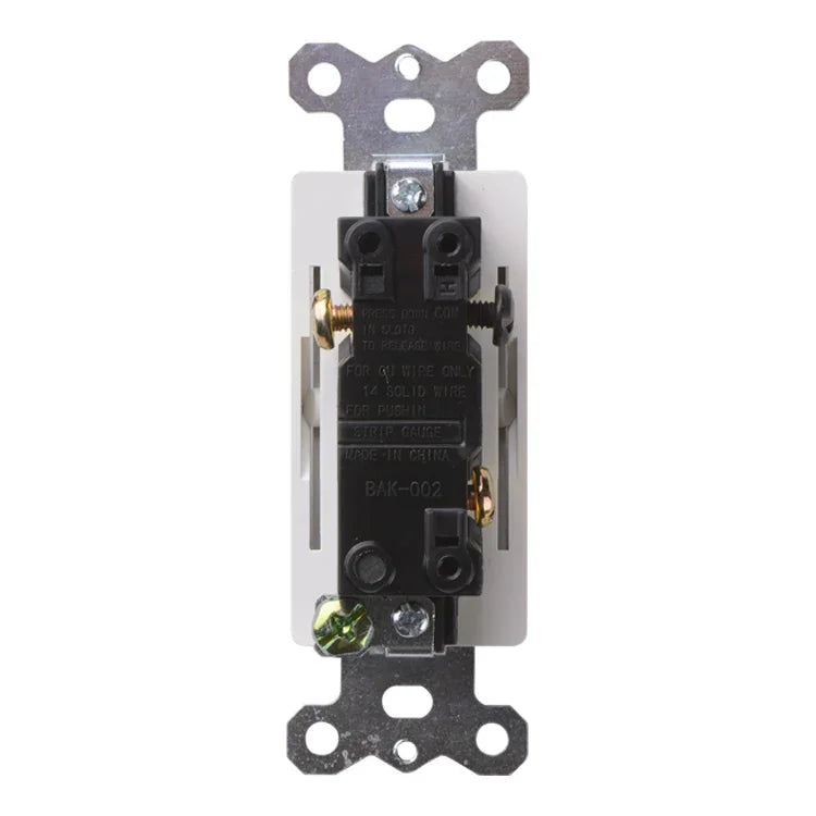 Rear Technical View of BBS-BAK-002 3-Way Switch featuring ETL Listed Safety Certification