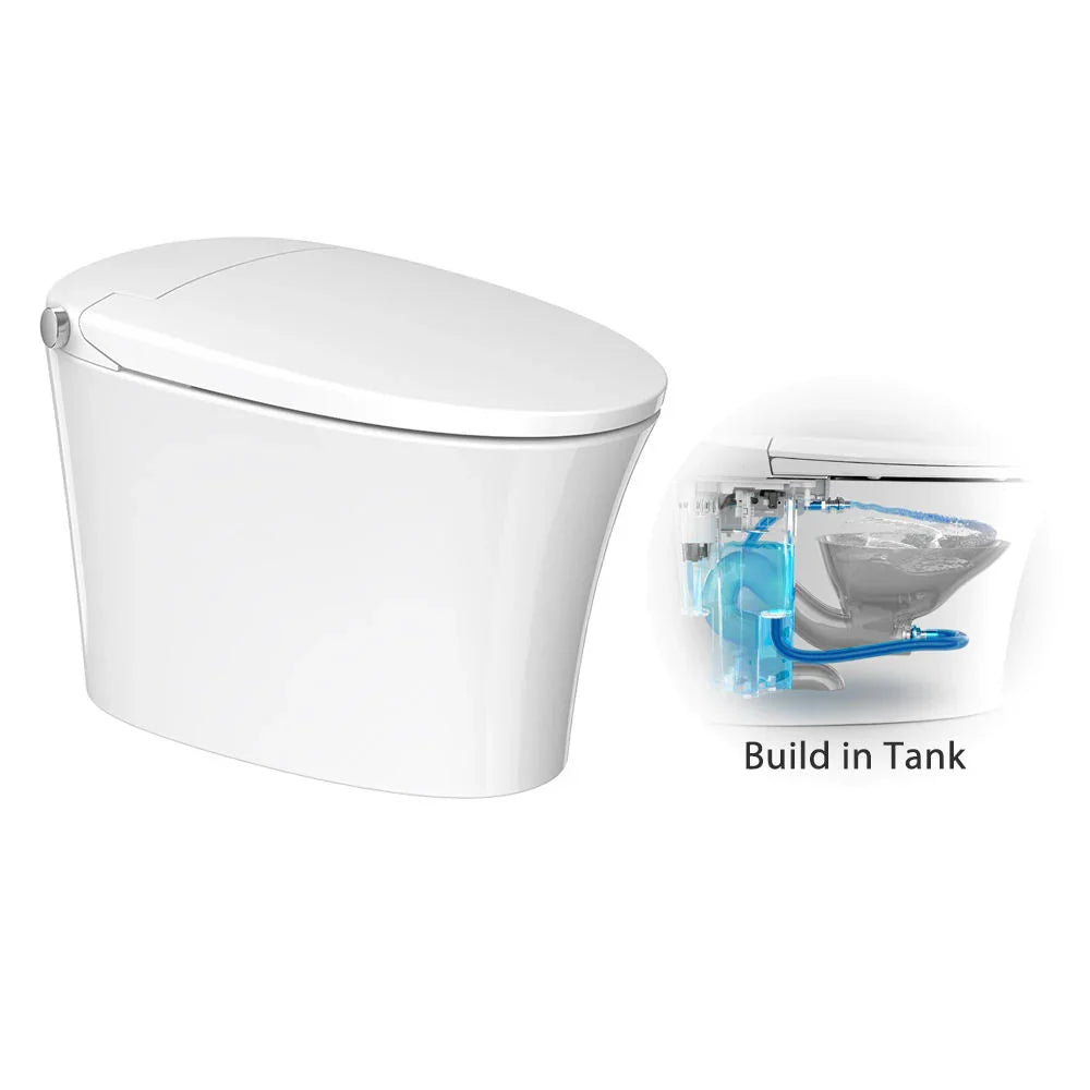 New Siphon Jet flushing technology with internal tank assist on Tejjer smart toilet