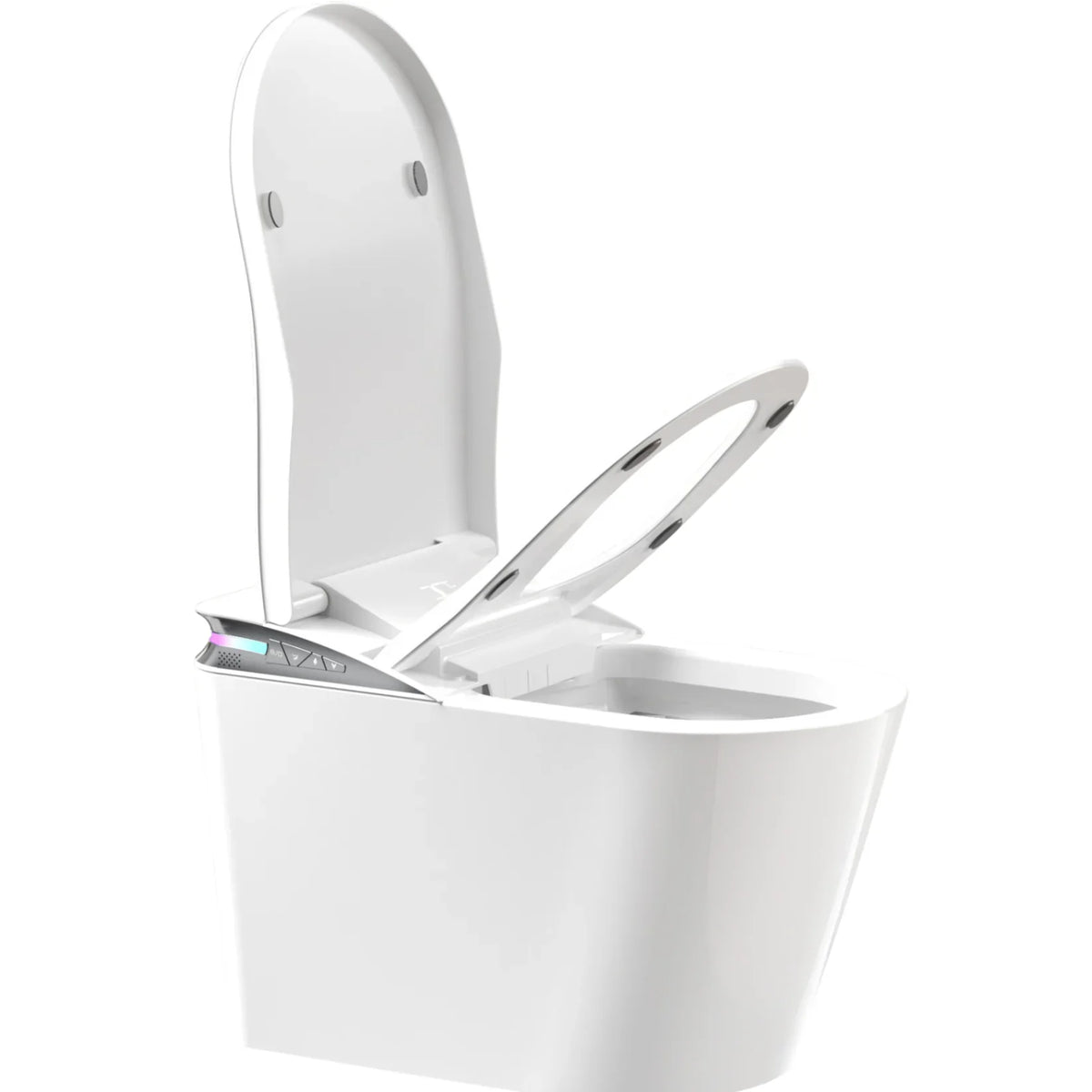 touchless smart toilet with auto lid opening and foot sensor flush