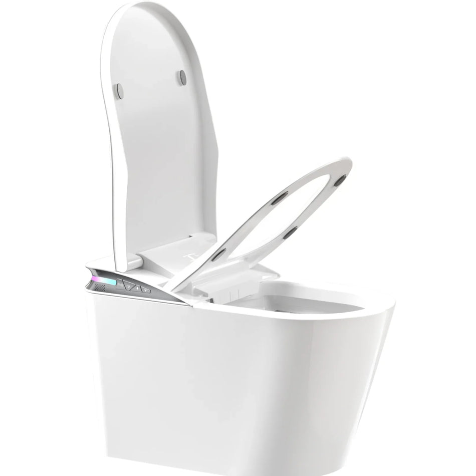 touchless smart toilet with auto lid opening and foot sensor flush - British Building Supplies Ltd