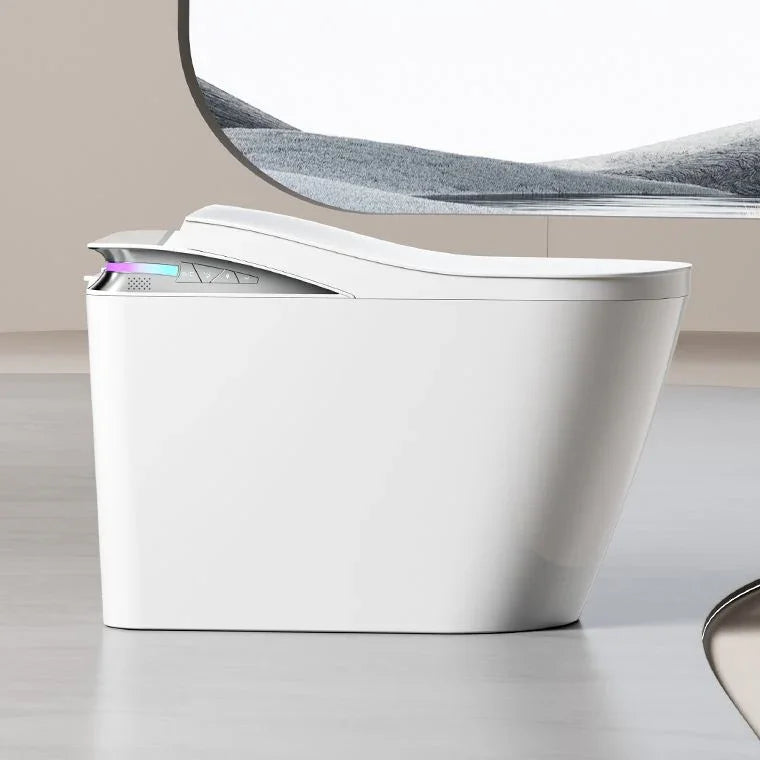 modern smart toilet with automatic flushing and bidet system in bathroom | British Building Supplies