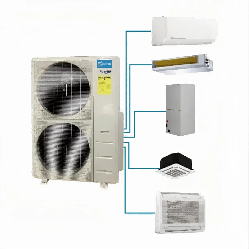 48,000 BTU multi zone heat pump system diagram 5 zone HVAC layout