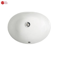 BOLINA Lavatory with Full Pedestal Overflow Drain Lavatory-L343-white