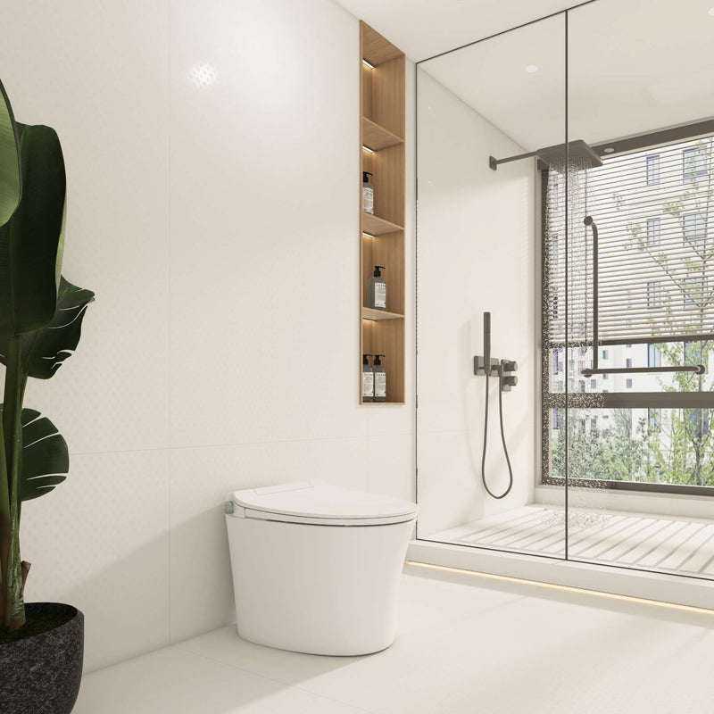 TA-T568  Modern Buld in Tank One Piece Intelligent Smart Toilet for Low Water Pressure Environments