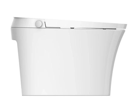 Ultra-slim low-profile design of Tejjer TA-X566DF smart toilet 466mm total height | British Building Supplies