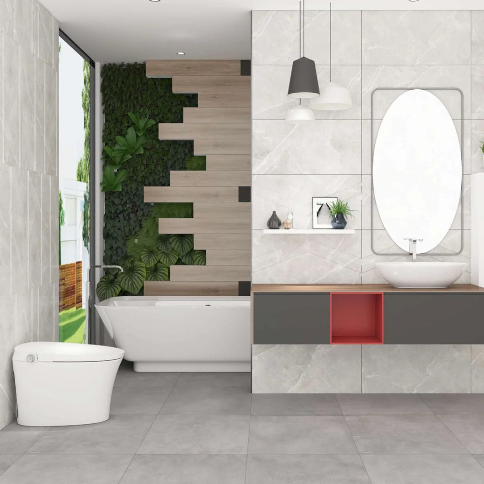 Tejjer TA-X566DF One-Piece Smart Toilet Auto Wash Water-Saving Nozzle White | British Building Supplies