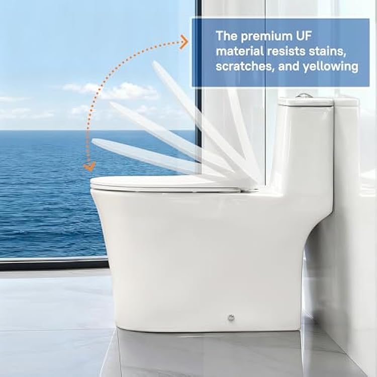 Bolina W2111D V-Shape One-Piece Toilet | Ultra-Efficient 0.8/1.28 GPF Dual Flush