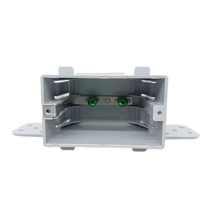 1 Gang Non-Metallic Electrical Box with 4 Built-In Cable Clamps Gray | British Building Supplies | side