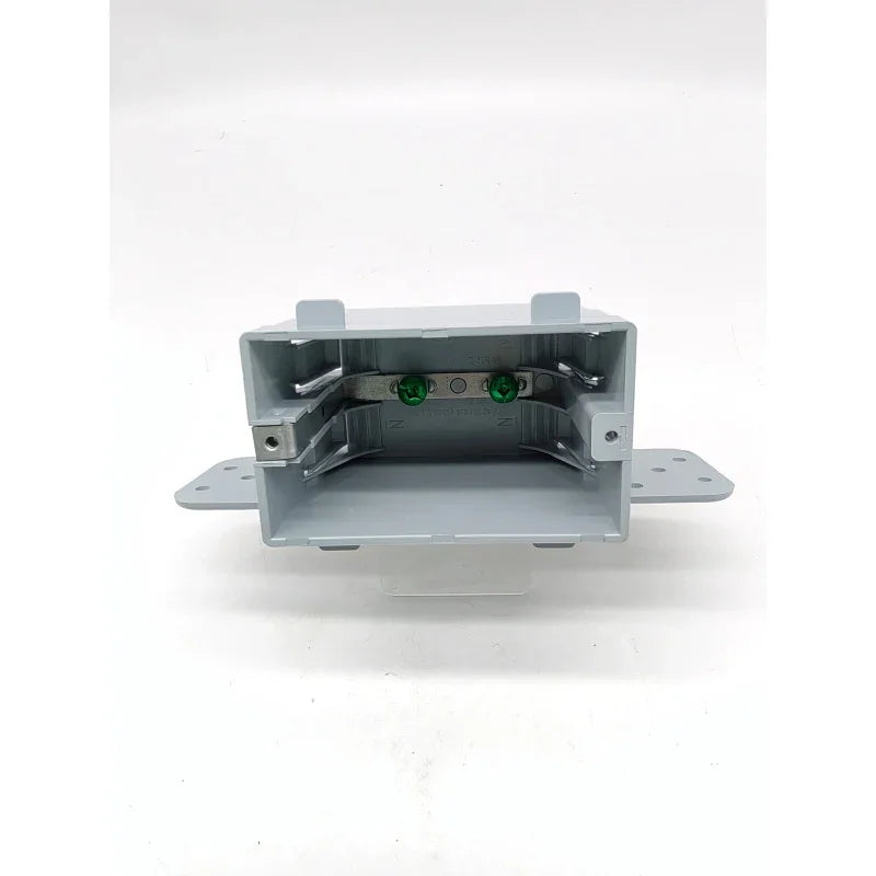 1 Gang Non-Metallic Electrical Box with 4 Built-In Cable Clamps Gray | British Building Supplies |side3