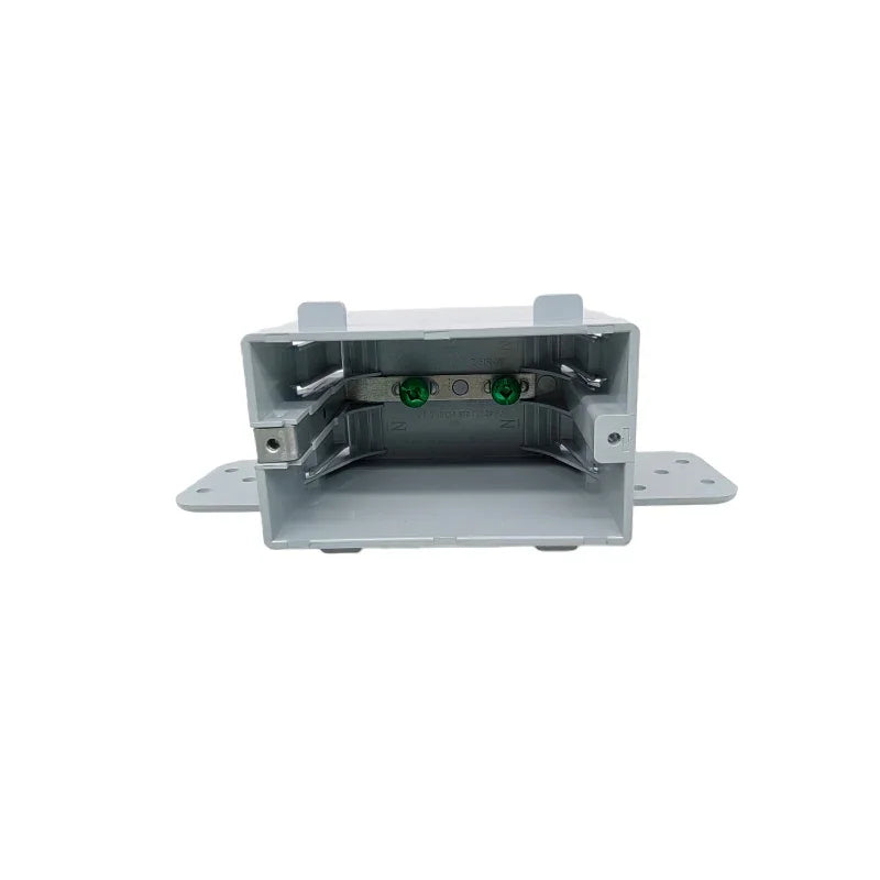 1 Gang Non-Metallic Electrical Box with 4 Built-In Cable Clamps Gray | British Building Supplies | back3