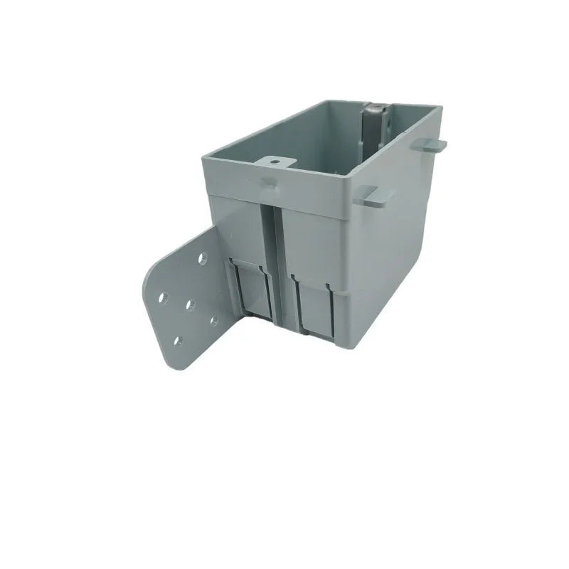1 Gang Non-Metallic Electrical Box with 4 Built-In Cable Clamps Gray | British Building Supplies | back