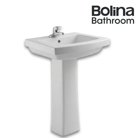 Bolina L8235 P8235 Full Pedestal Sink Classic White Ceramic 24 inch Basin