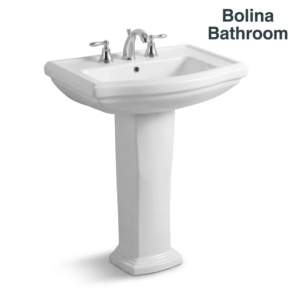 Concealed Plumbing Design of Bolina L233/P233 Pedestal Sink