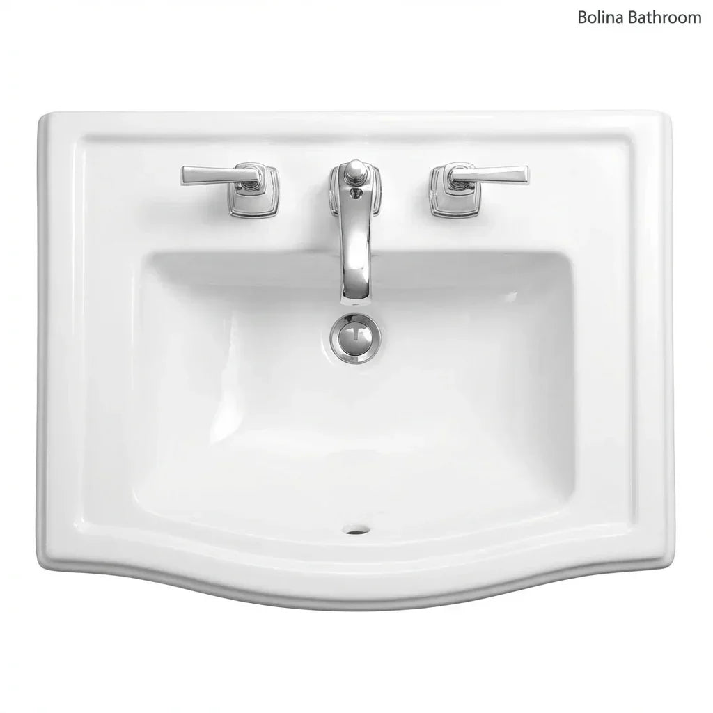 Bolina L233 Vitreous China Basin with P233 Full Pedestal Support
