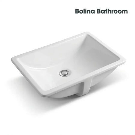 Bolina L433 Square Undermount Bathroom Sink White Ceramic cUPC Certified