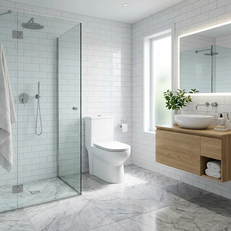BOLINA W2121D One-Piece Toilet Soft-Close Seat Gloss White | British Building Supplies | bathroom2
