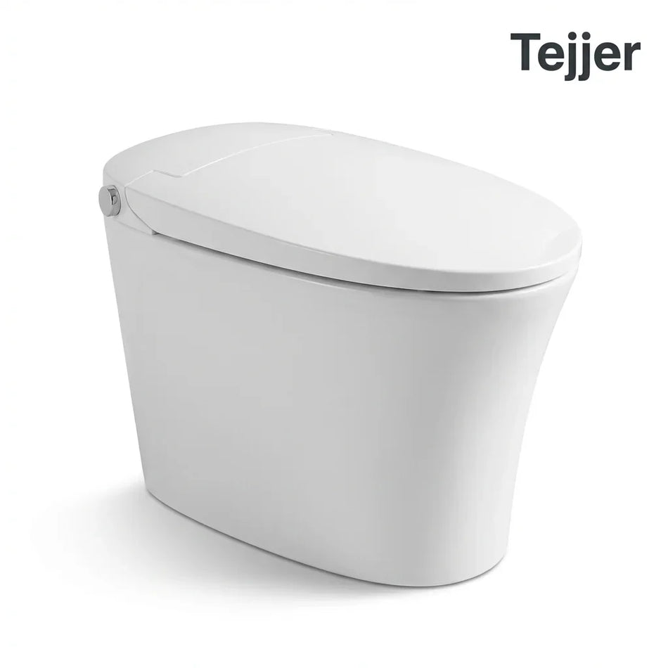 Tejjer TA-X575DF High-Performance Smart Toilet with Built-in Tank - Front View - British Building Supplies Ltd