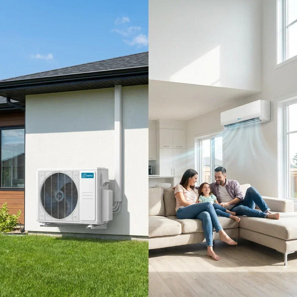 4 zone heat pump system for home Canada multi room HVAC solution 36000 BTU