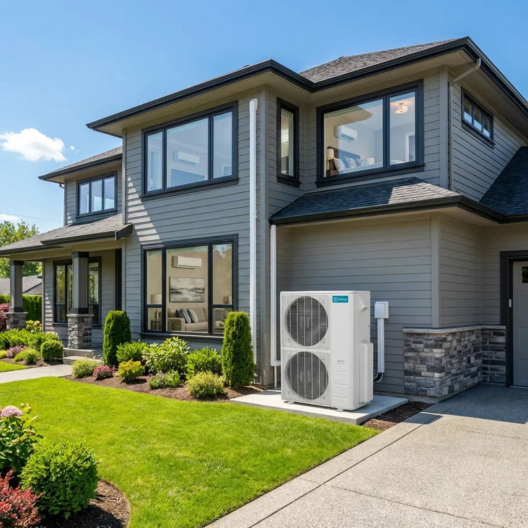 heat pump installation Canada multi zone HVAC system outdoor unit setup
