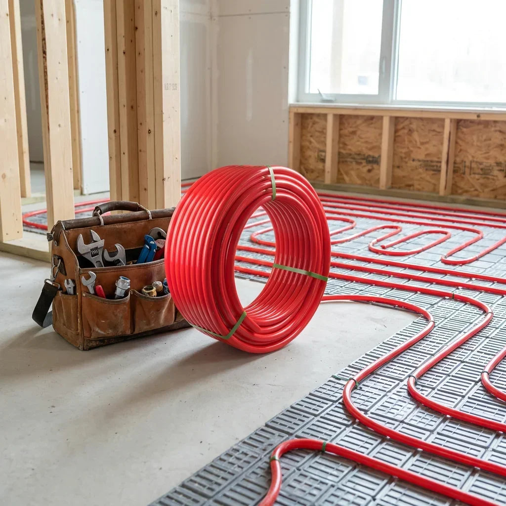 Radiant Floor Heating Installation using BBS Professional Grade PEX-B Tubing