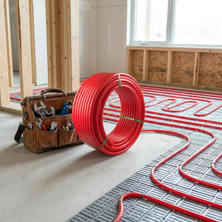 Radiant Floor Heating Installation using BBS Professional Grade PEX-B Tubing