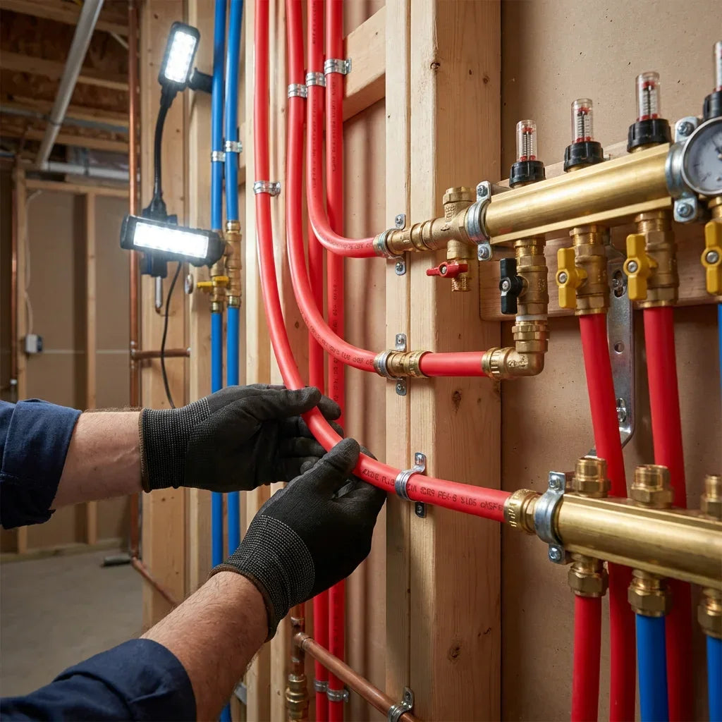 Radiant Heating and Potable Water Installation using BBS 1/2 Inch Straight PEX-B Pip