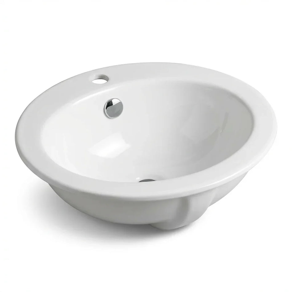 Bolina L183 Compact Undermount Lavatory Basin with 17-3/8 Inch Width - British Building Supplies Ltd