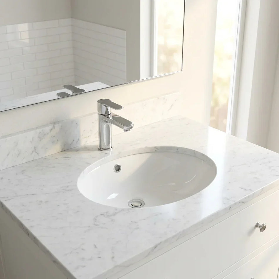 Seamless Compact Vanity Installation using Bolina L183 Undermount Sink