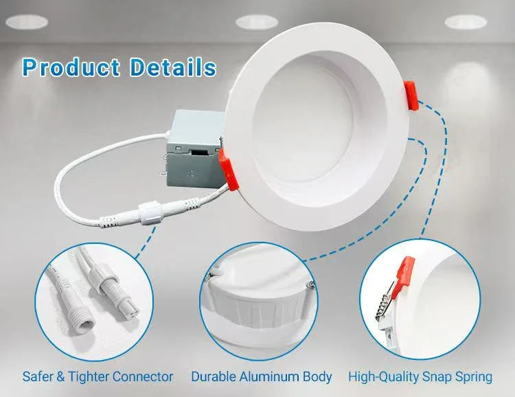 4 Inch Anti-Glare LED Recessed Downlight Warm White | British Building Supplies
