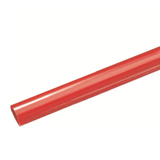 Red plastic pipe