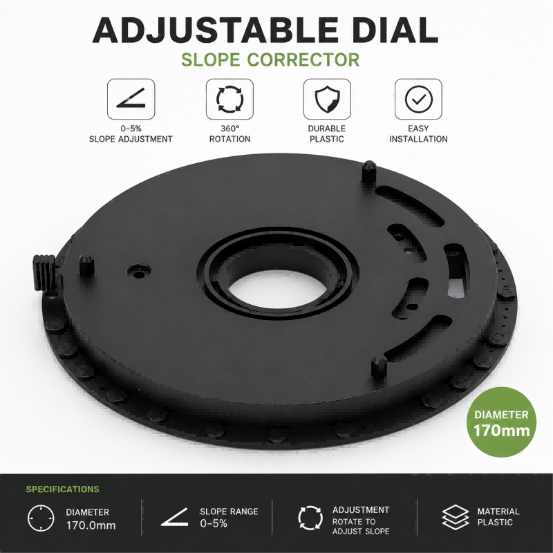 BBS adjustable slope corrector dial for paver pedestal system with 0-5 percent slope compensation - British Building Supplies Ltd