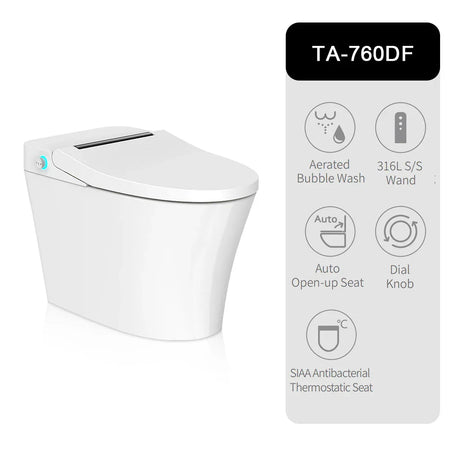 Hygiene Functions | Tejjer TA-760DF Smart Toilet Night Light and Self-cleaning Nozzle