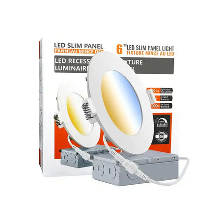 4 inch LED recessed downlight with junction box and 6 lights per box