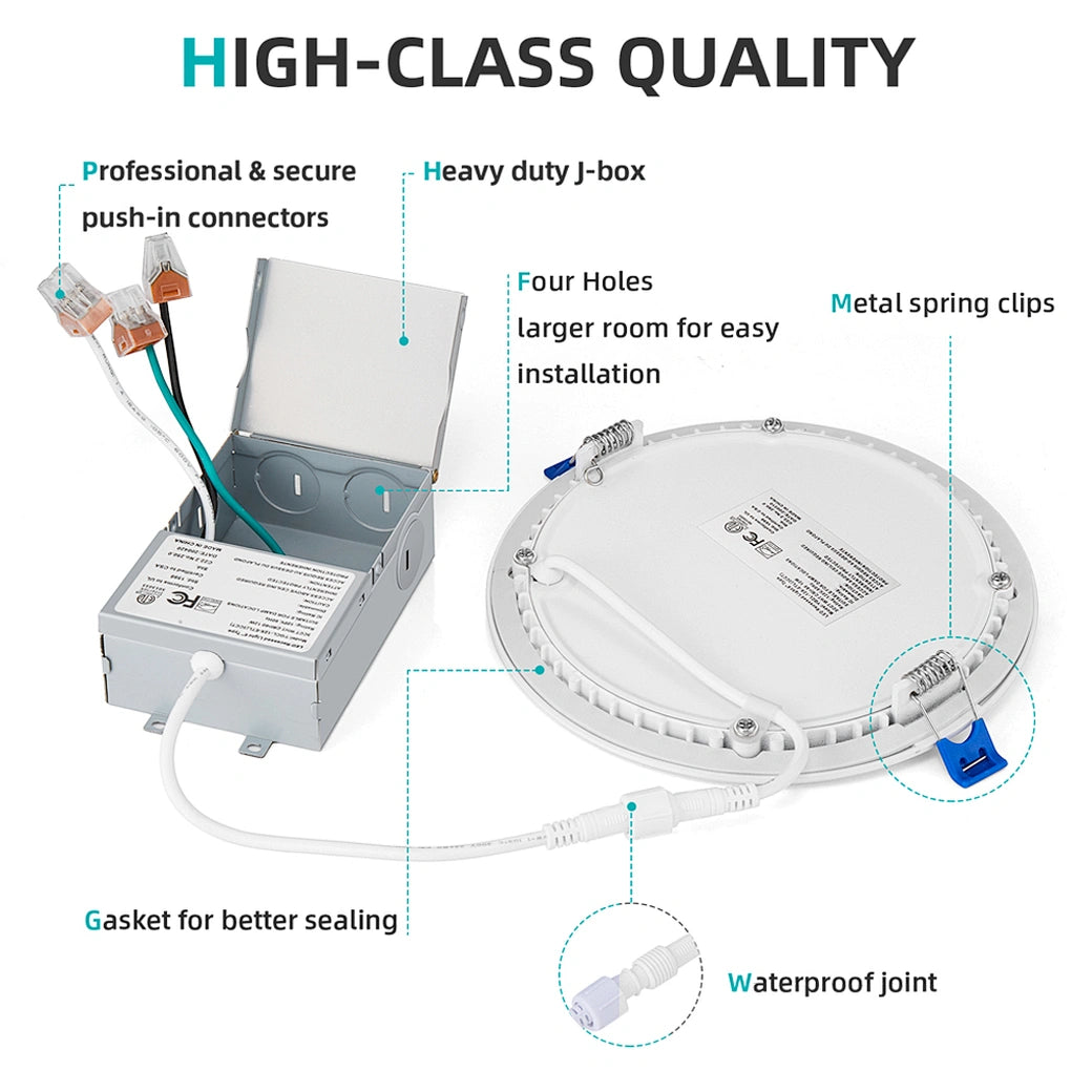 5CCT selectable LED recessed downlight with 2700K 3000K 3500K 4000K 5000K options